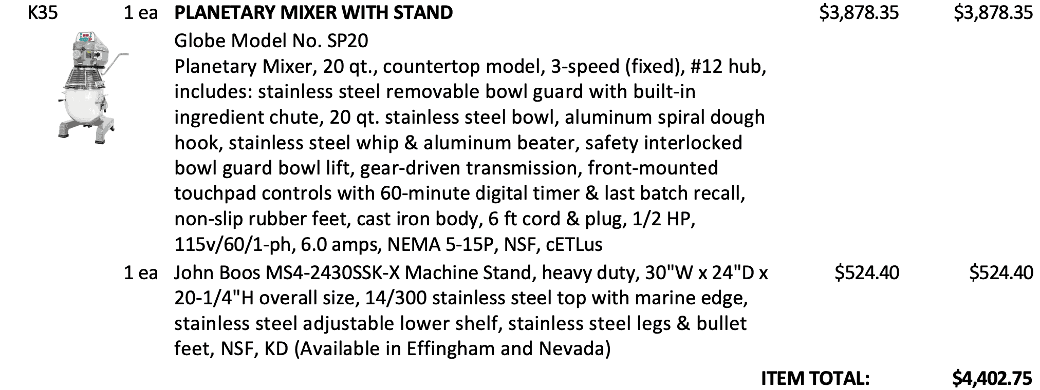 Mixer w:Stand